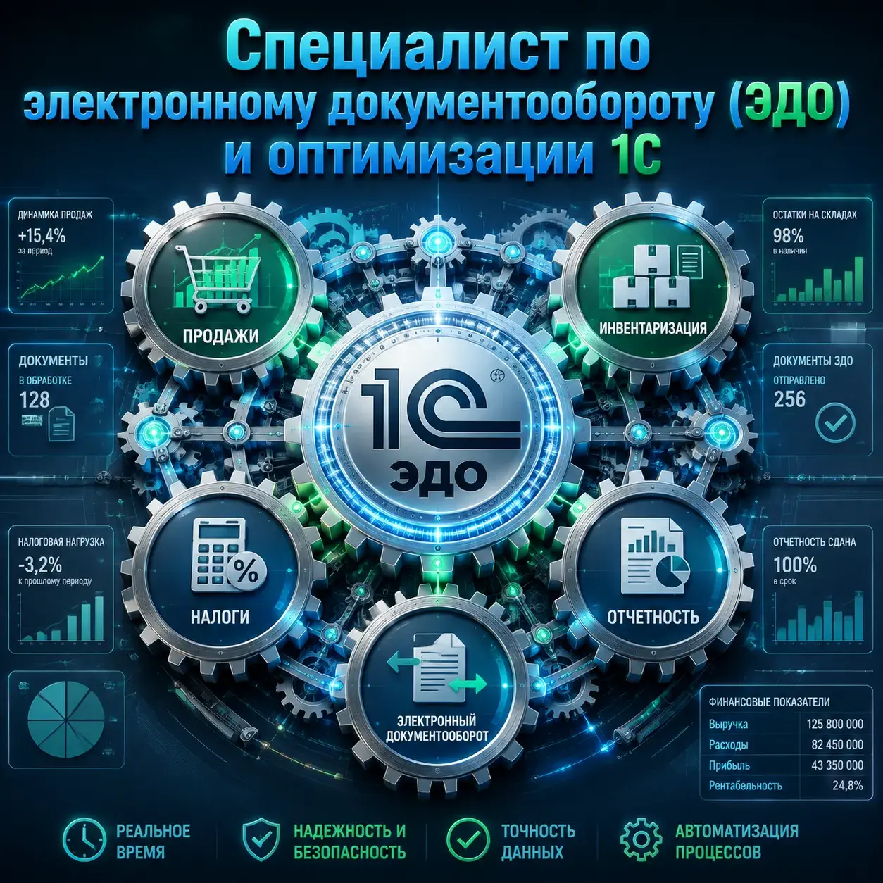  Специалист по электронному документообороту и оптимизации 1С - Ваш учет работает на рост бизнеса